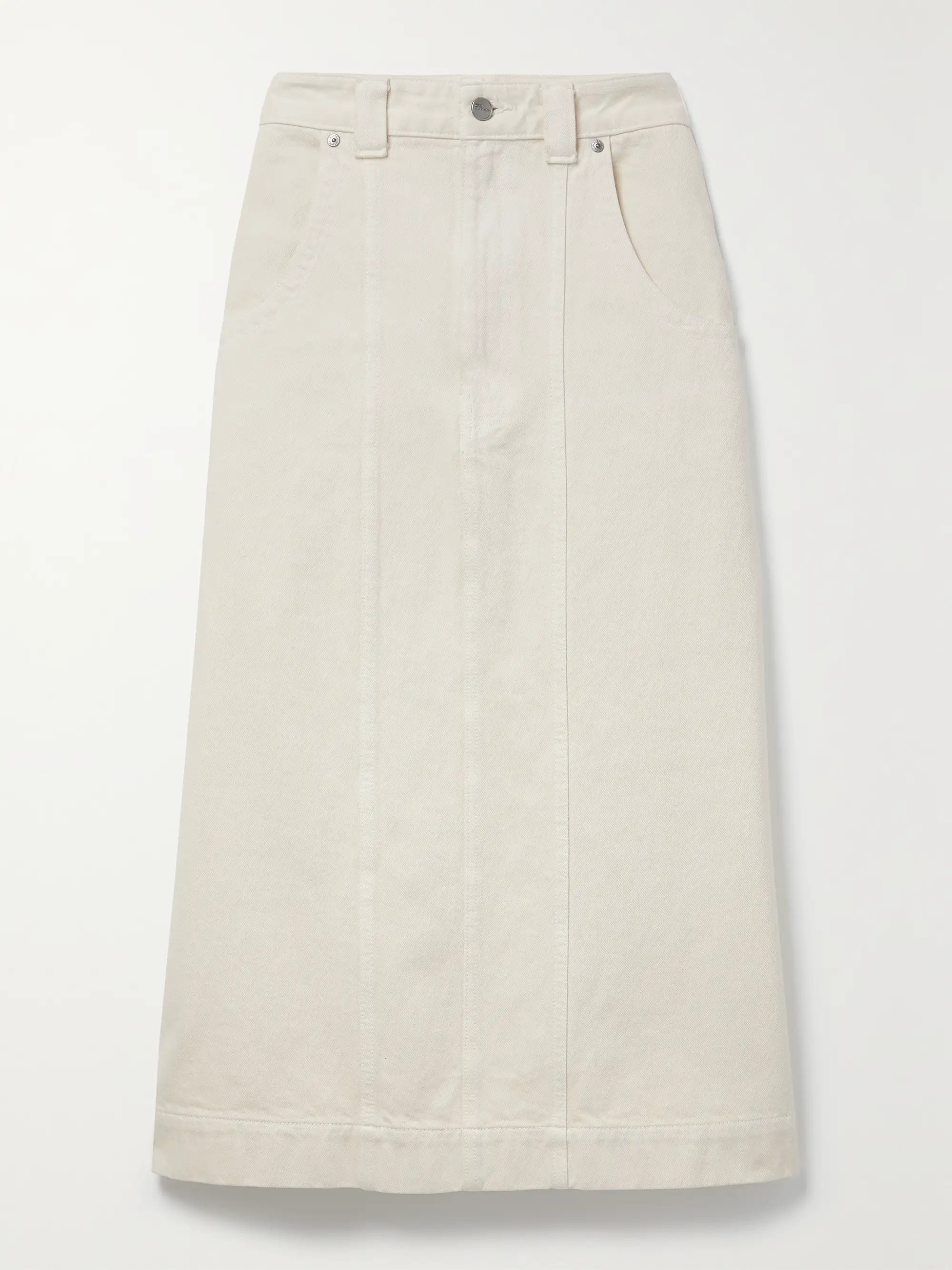 Caroline denim midi skirt | NET-A-PORTER (US)