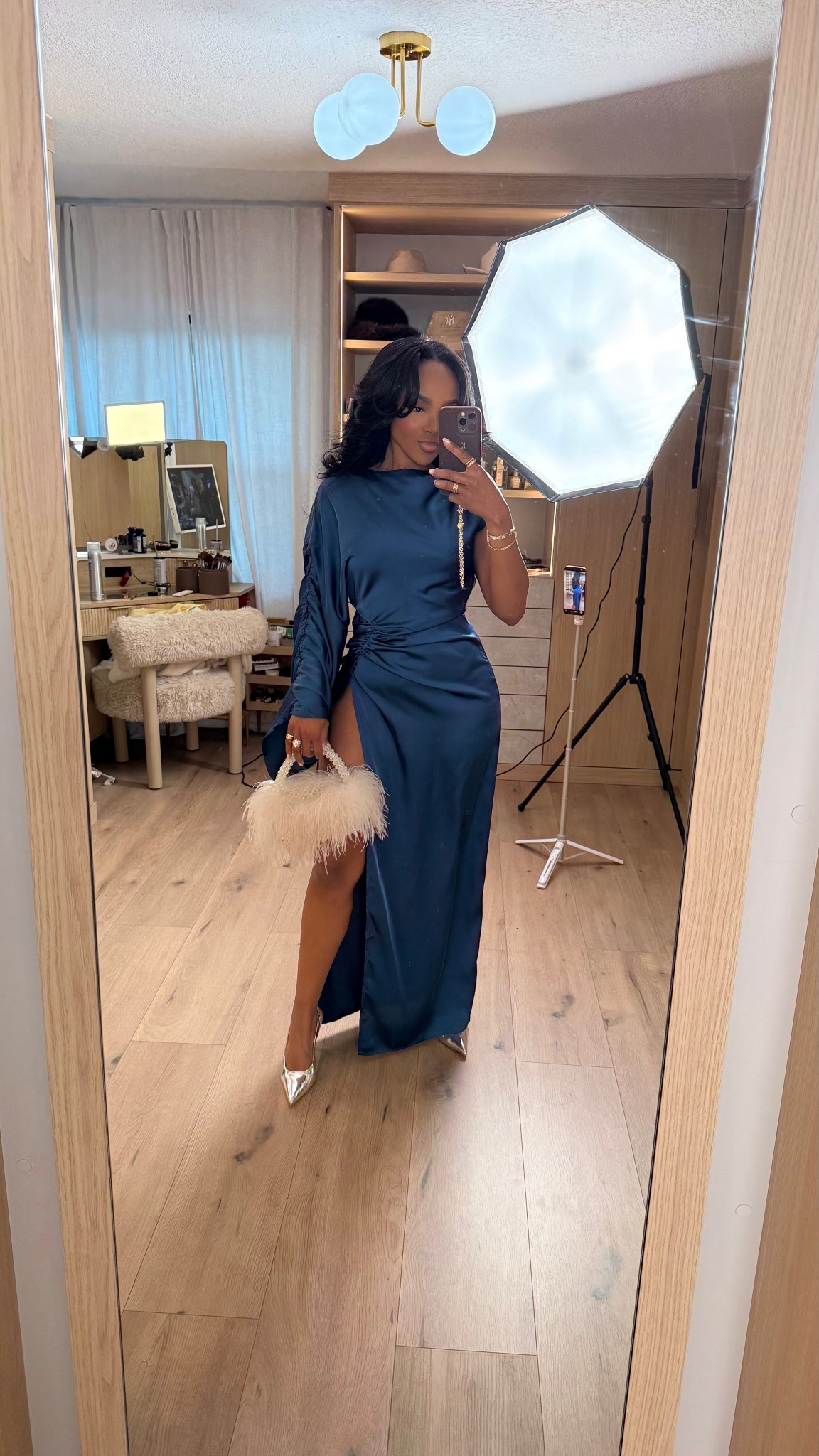 All about clean lines and confident glamour with @prettylittlething

This deep-toned satin dress creates the most flattering shape with its gathered waist and dramatic slit. Polished, powerful, and timeless in a way that never feels overdone.

Perfect for winter galas, holiday celebrations, formal dinners, and special nights out or New Year’s parties 

📏 Sizing: Small
📏 Measurements:
5’4” · 138 lbs · 34D · 27” waist · 40” hips

Satin evening dress, elegant holiday outfit, sculpted formalwear, chic night-out looks, modern glam style.

Follow me on Instagram and YouTube @kirasfashionfinds

#LTKHoliday #LTKootd