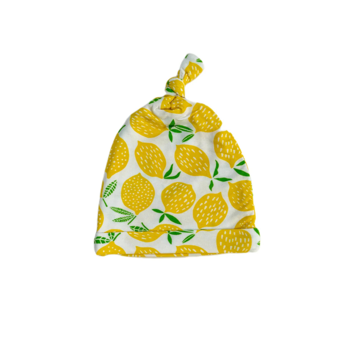 Lemons Bamboo Viscose Infant Beanie Hat | Little Sleepies