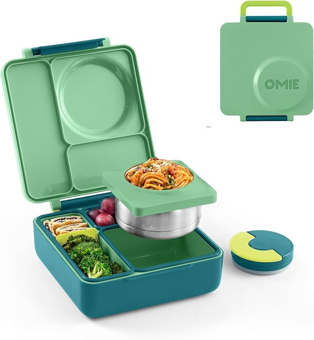OmieBox Bento Box for Kids - Insulated Bento Lunch Box with Leak Proof Thermos Food Jar - 3 Compa... | Amazon (US)