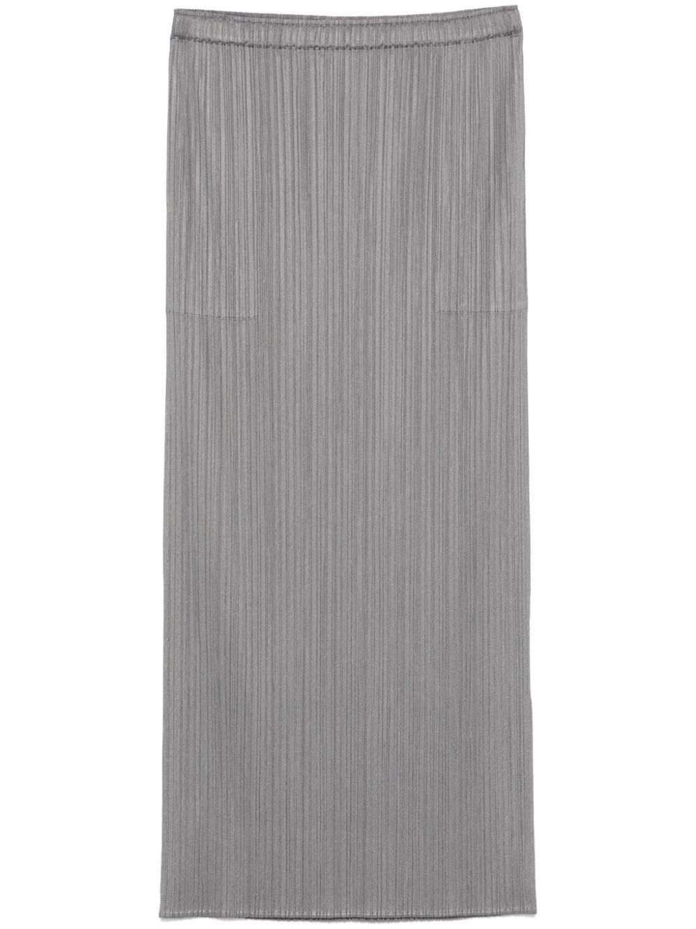Pleats Please Issey Miyake pleated midi skirt - Grey | Farfetch Global