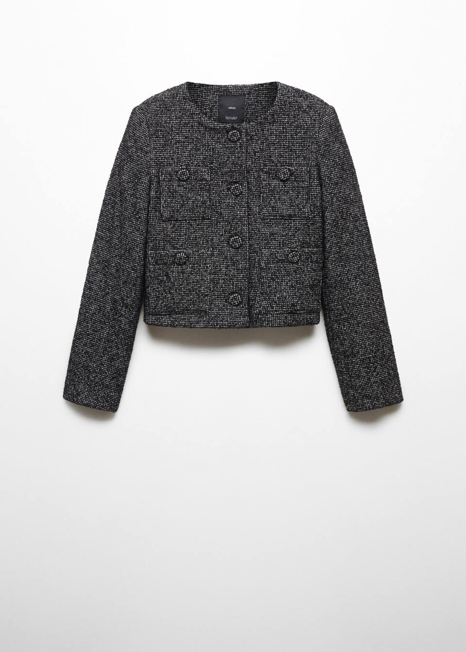 Pocket tweed jacket -  Women | Mango USA | MANGO (US)