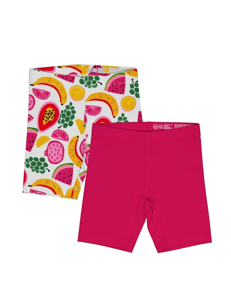 Wonder Nation Girls Bike Shorts, 2-Pack, Sizes 4-18 & Plus | Walmart (US)