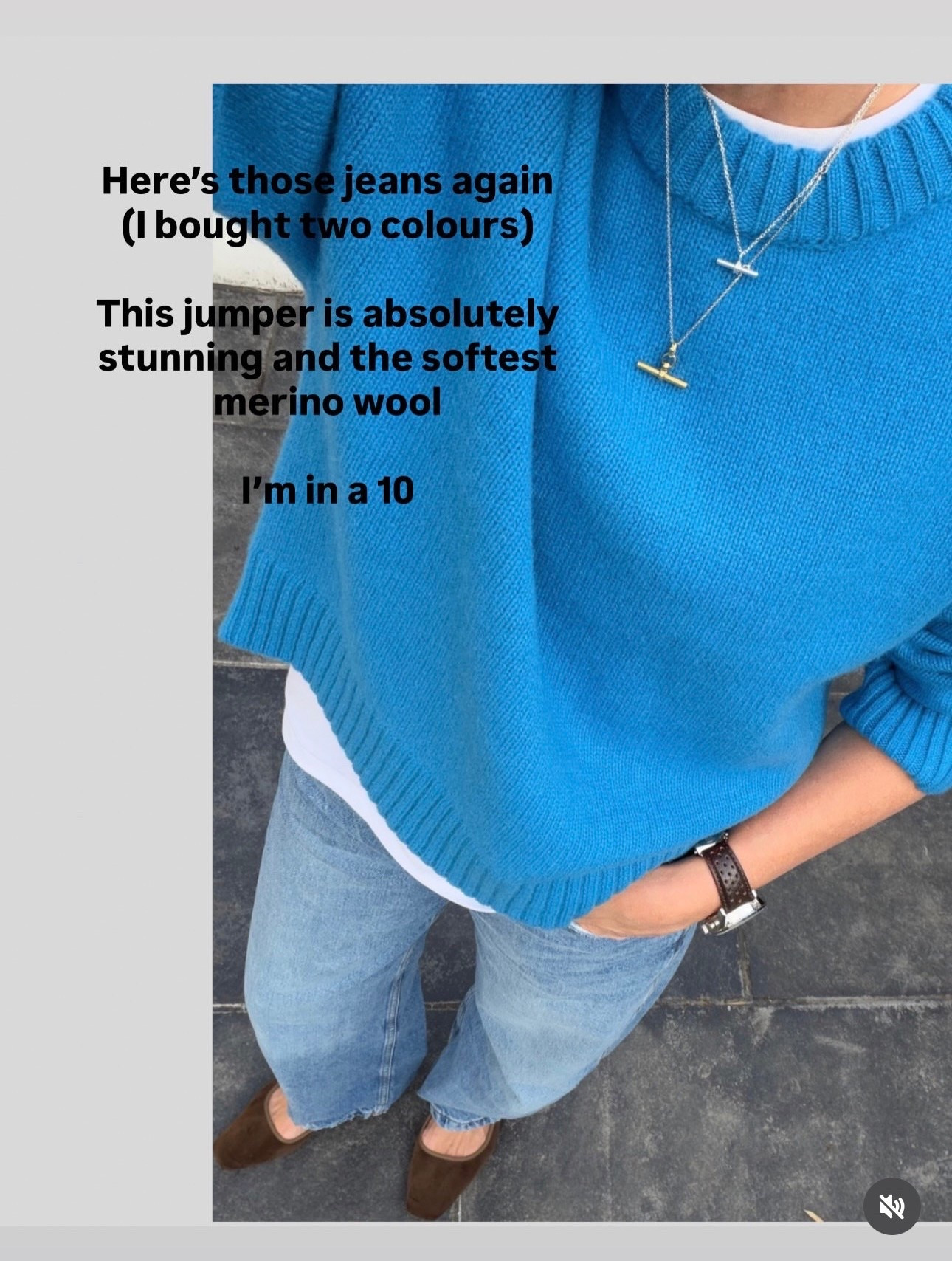 This photo doesn’t really capture how absolutely stunning the colour of this jumper is. It’s also a fabulous shape and I love the Chunky rib detail. I’m wearing it with the same curved straight jeans as the previous slide - they are so so flattering.
I’m wearing a 12 in the jumper and a 36  in the jeans

#LTKautumn #LTKover50style #LTKstyletip