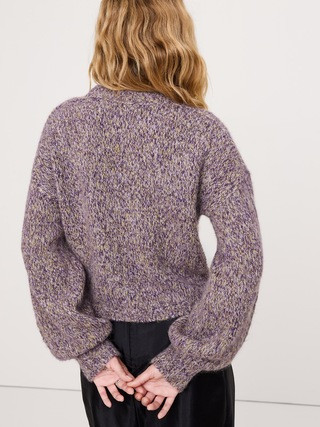 Wool-Alpaca Blend Balloon-Sleeve Sweater | Banana Republic (US)
