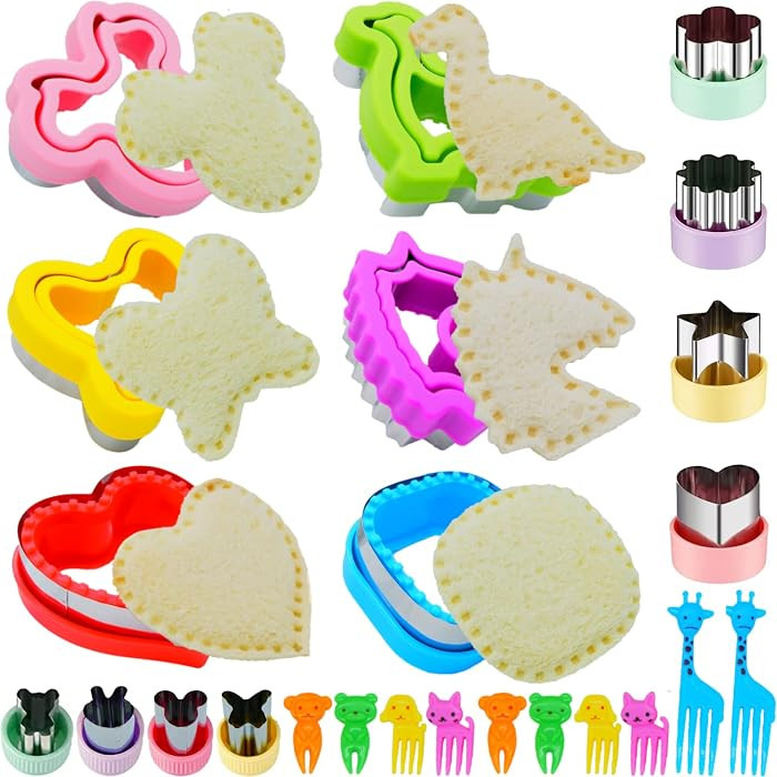 BANIC Uncrustable Sandwich Cutter, 24Pcs Sandwich Cutter and Sealer, Crustless Sandwich Cutter He... | Amazon (US)