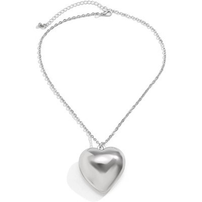 Chunky Puffy Heart Choker - Adjustable Velvet Chain Y2K Trendy Jewelry for Women | Target
