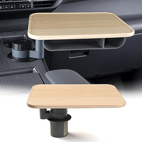 2-in-1 Drive-Thru Tray: Car Food Tray, Wood Car Trays for Eating in Parked Car, Car Desk for Lapt... | Amazon (US)