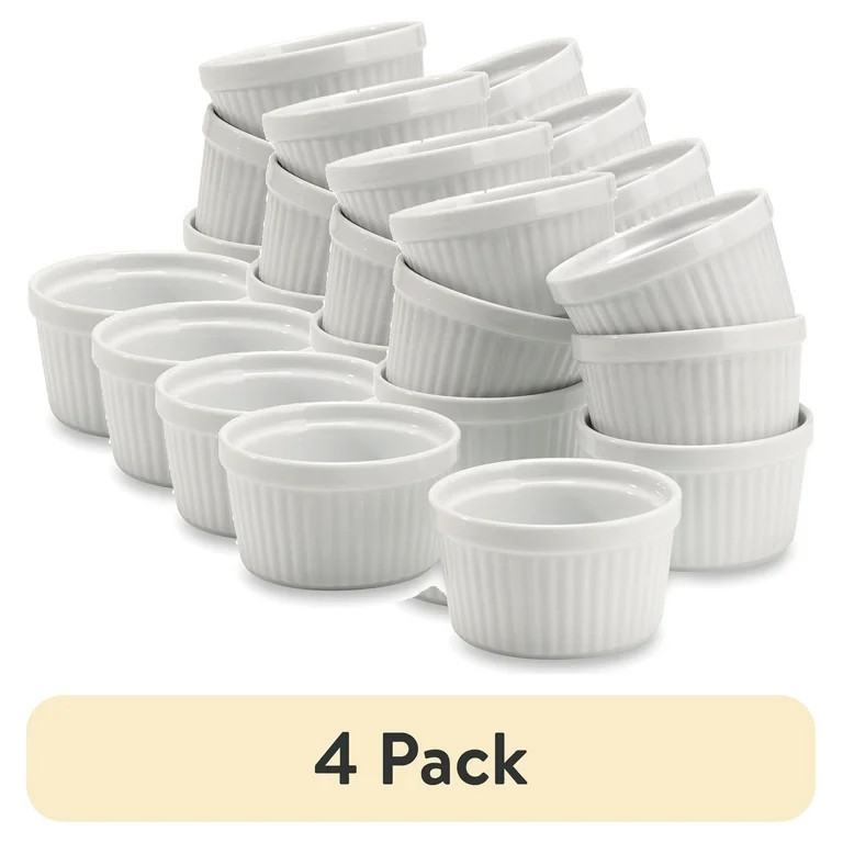 (4 pack) Better Homes & Gardens White Porcelain Ramekin, 0.42 lb | Walmart (US)