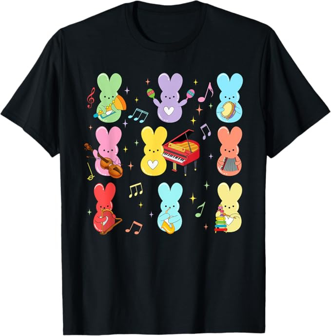 Music Teacher, Easter Bunny Music, School Music Instructor T-Shirt | Amazon (US)