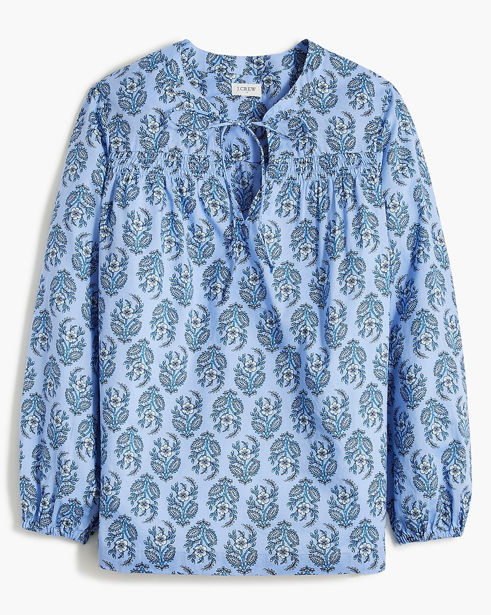 Printed split-neck top | J.Crew Factory