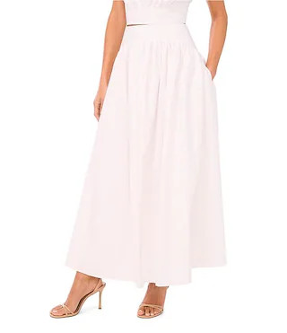 Poplin Maxi A-Line Coordinating Skirt | Dillard's