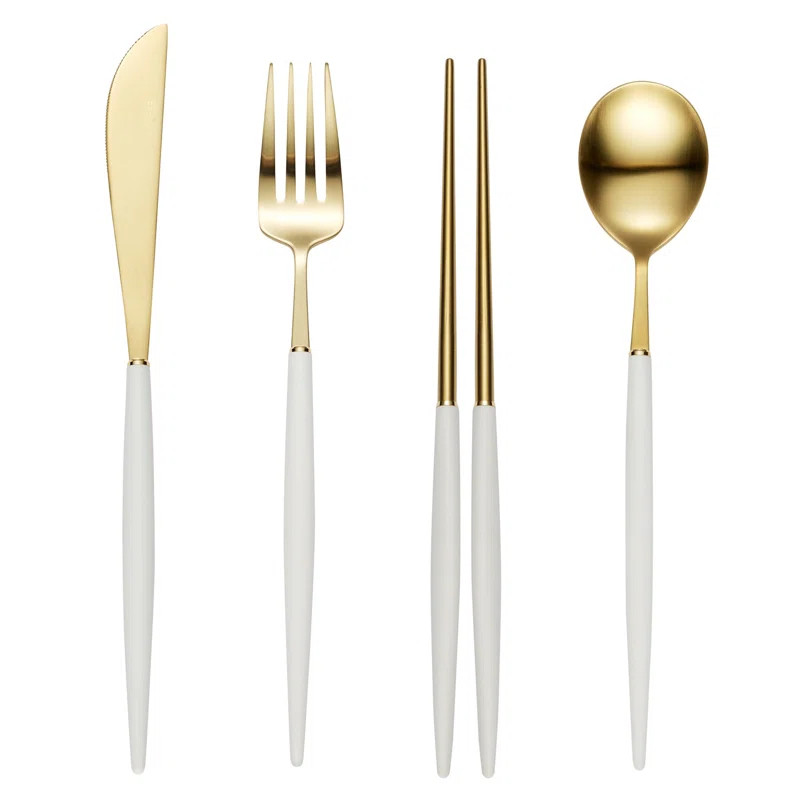 SantaFe 4 Piece 18/10 Stainless Steel Flatware Set, Service for 1 | Wayfair North America