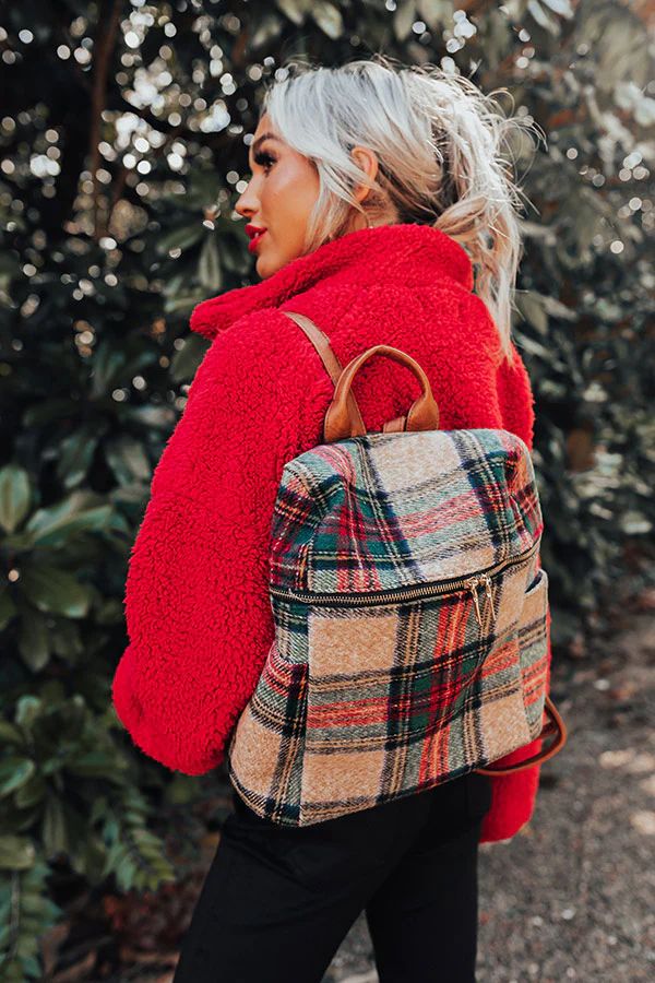 Weekend Trip Travels Plaid Backpack • Impressions Online Boutique | Impressions Online Boutique