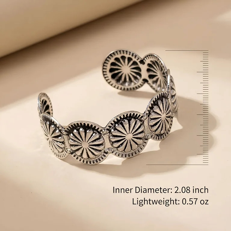 DESIGNICE Western Bracelets for Women,Silver Cuff Bracelet,Stackable Cowboy Jewelry,Vintage Weste... | Walmart (US)