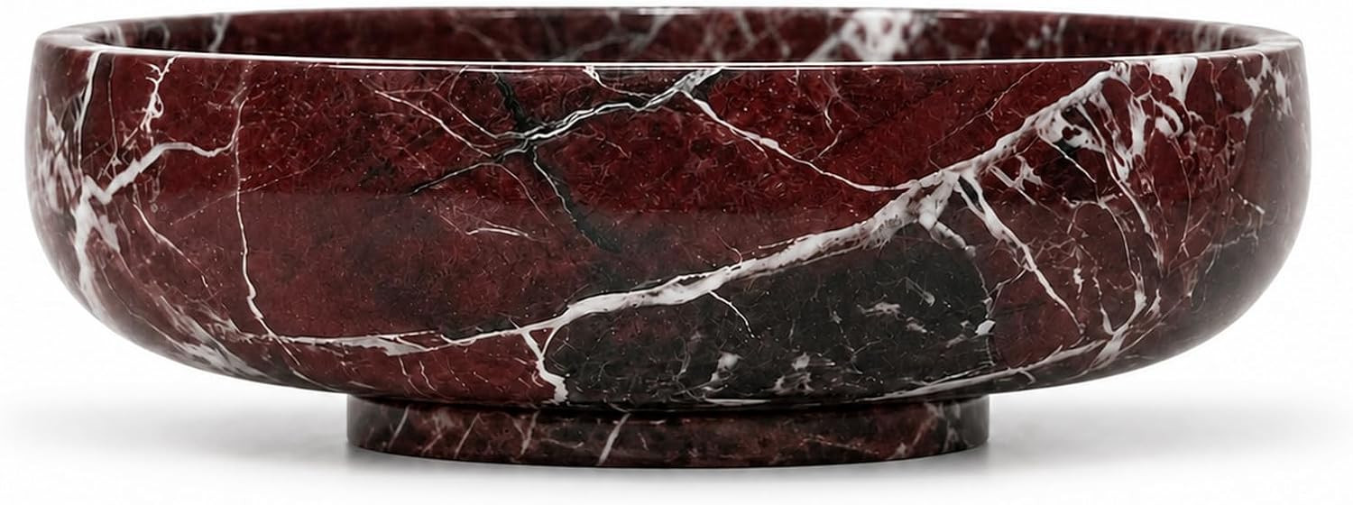 Purple Red Marble Decorative Bowl, 7.87-Inch Catchall for Entryway | Amazon (US)
