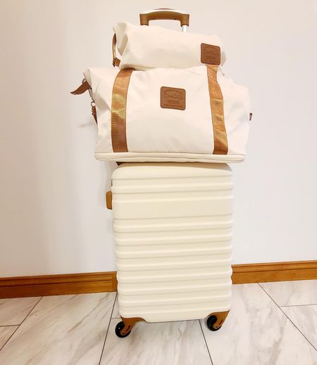  Love my neutral colored luggage for traveling! 
Fashionablylatemom 
5 different colors 
Coolife Luggage Set 3 Piece Luggage Set Carry On Suitcase Hardside Luggage with TSA Lock Spinner Wheels(White, 3 piece set (DB/TB/20))
Six piece set offers a 16’’ luggage, a 20’’ luggage, a 24’’ luggage, a 28’’ luggage, a weekender travel bag and a toiletry bag. Three piece sets offer two options. Option A includes a 20’’ luggage, a travel duffel bag and a toiletry bag. Option B includes a 20’’ luggage, a backpack and a toiletry bag.
Our luggage boasts advanced features including a TSA-approved lock and a fully-lined interior divider, ensuring your belongings remain secure and impeccably organized during your travels. Crafted from ABS and PC, this luggage is lightweight and built to last.

#LTKsalealert