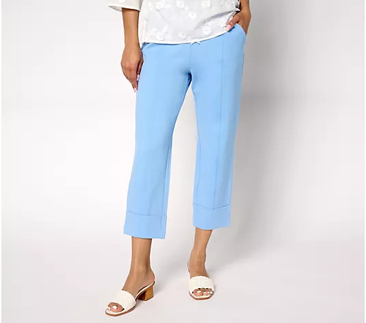 Isaac Mizrahi Live! Regular Sublime Stretch Ponte Crop Pants - QVC.com | QVC