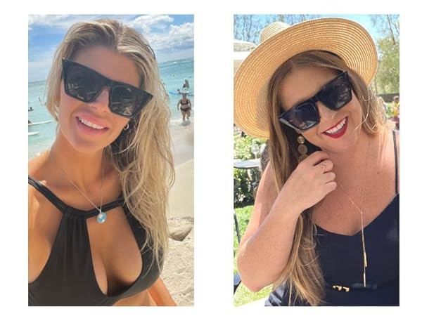 FEISEDY Vintage Square Cat Eye Sunglasses Women Trendy Cateye Sunglasses B2473 | Amazon (US)