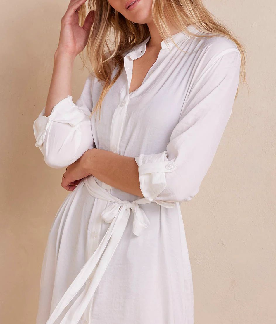 The Silky Luxe Long Effortless Shirtdress Cover-Up 
            | 
              
              
... | SummerSalt