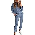 BTFBM 2023 Women 2 Piece Outfits Long Sleeve Pullover Jogger Pants Lounge Sets Fall Winter Sweats... | Amazon (US)