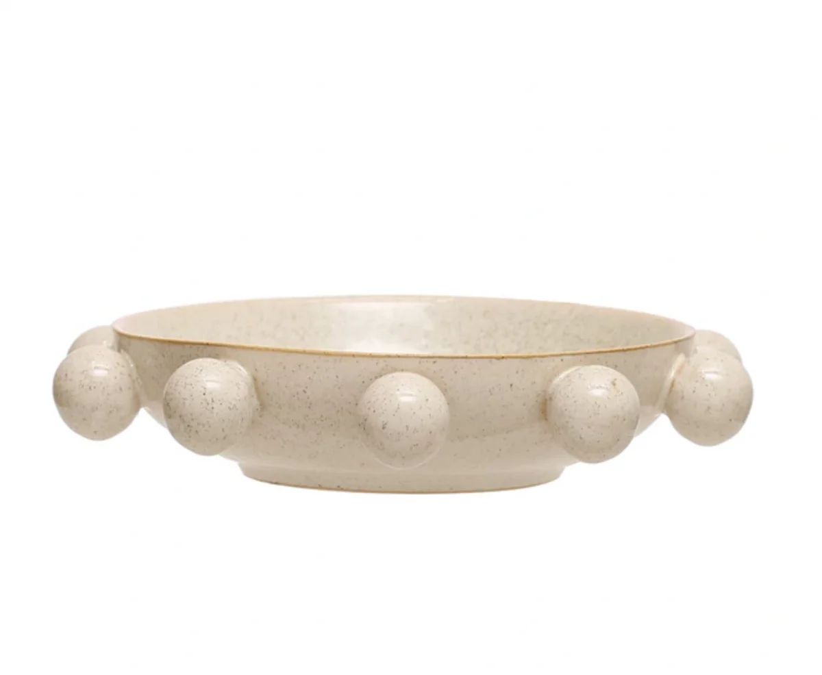 Stoneware Bowl w/ Orbs | Cottonwood Company