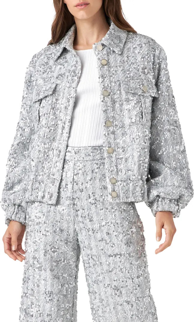 English Factory Sequin Tweed Jacket | Nordstrom | Nordstrom