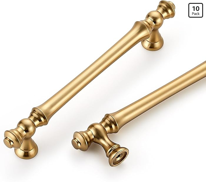 Home Expert 10 Pack 5 Inch (128mm) Center to Center Champagne Bronze Cabinet Pulls, Kitchen Handl... | Amazon (US)