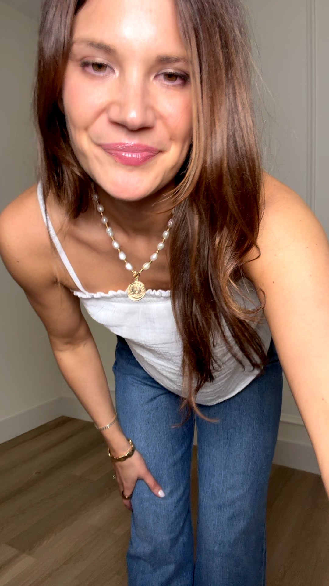 The perfect spring time top! You can pair it with shorts or jeans for an elevated summer or spring look! 

Spring top white flowy top straight leg jeans tall girl denim tall girl approved Stang and co

#LTKTall #LTKSeasonal #LTKSpringSale