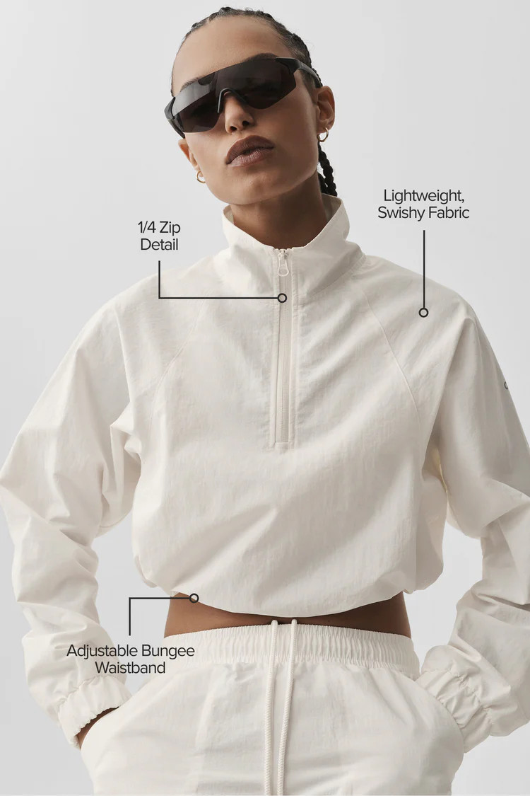 Cropped 1/4 Zip Alumni Pullover | Alo Yoga (US)