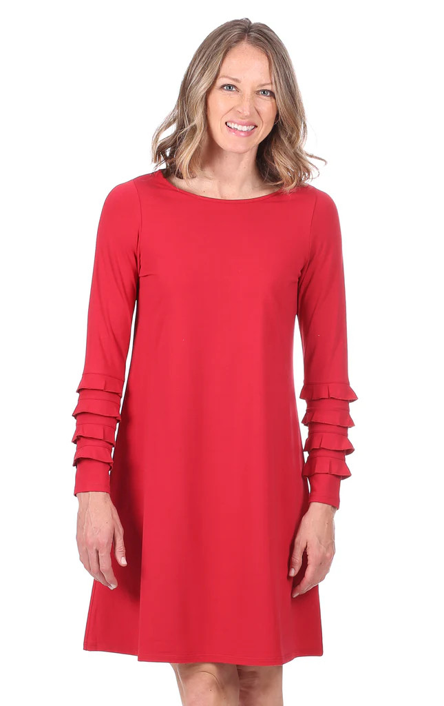 Radcliff Dress in Red | Duffield Lane