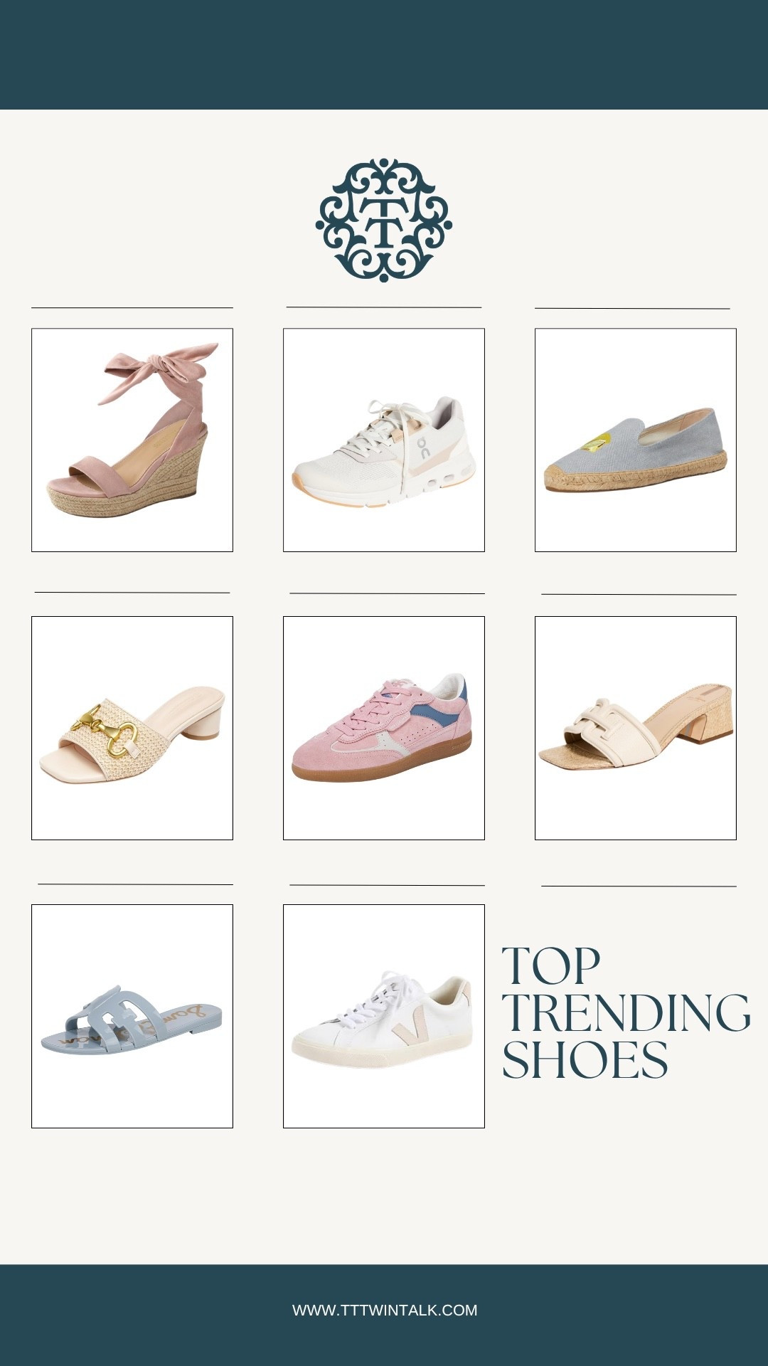 Sharing all the top trending shoes with you! We especially love the sneakers for a comfortable and casual look! The wedge heels are a great summer staple to pair with all your dresses!

#LTKdayinmylife #LTKgrwm #LTKootd