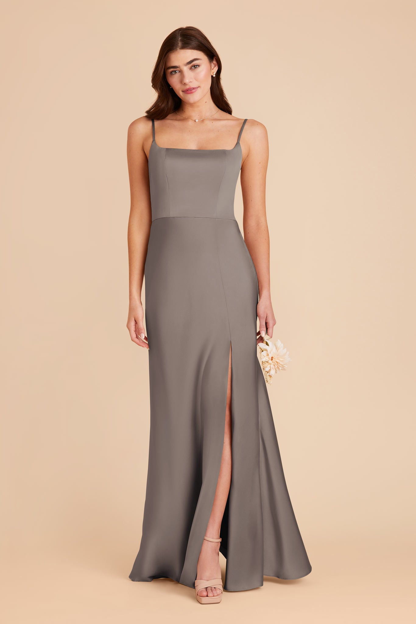 Mai Quartz Matte Satin Dress  | Birdy Grey | Birdy Grey