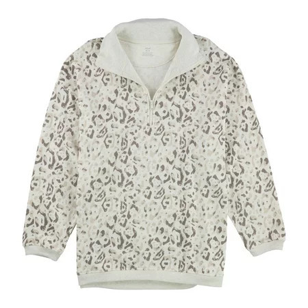 American Eagle Womens Leopard Sweatshirt Beige Large | Walmart (US)