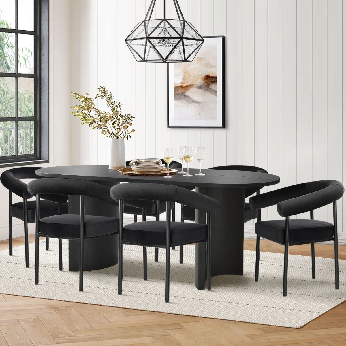 7-Pieces Oval Dining Table Sets | Wayfair North America