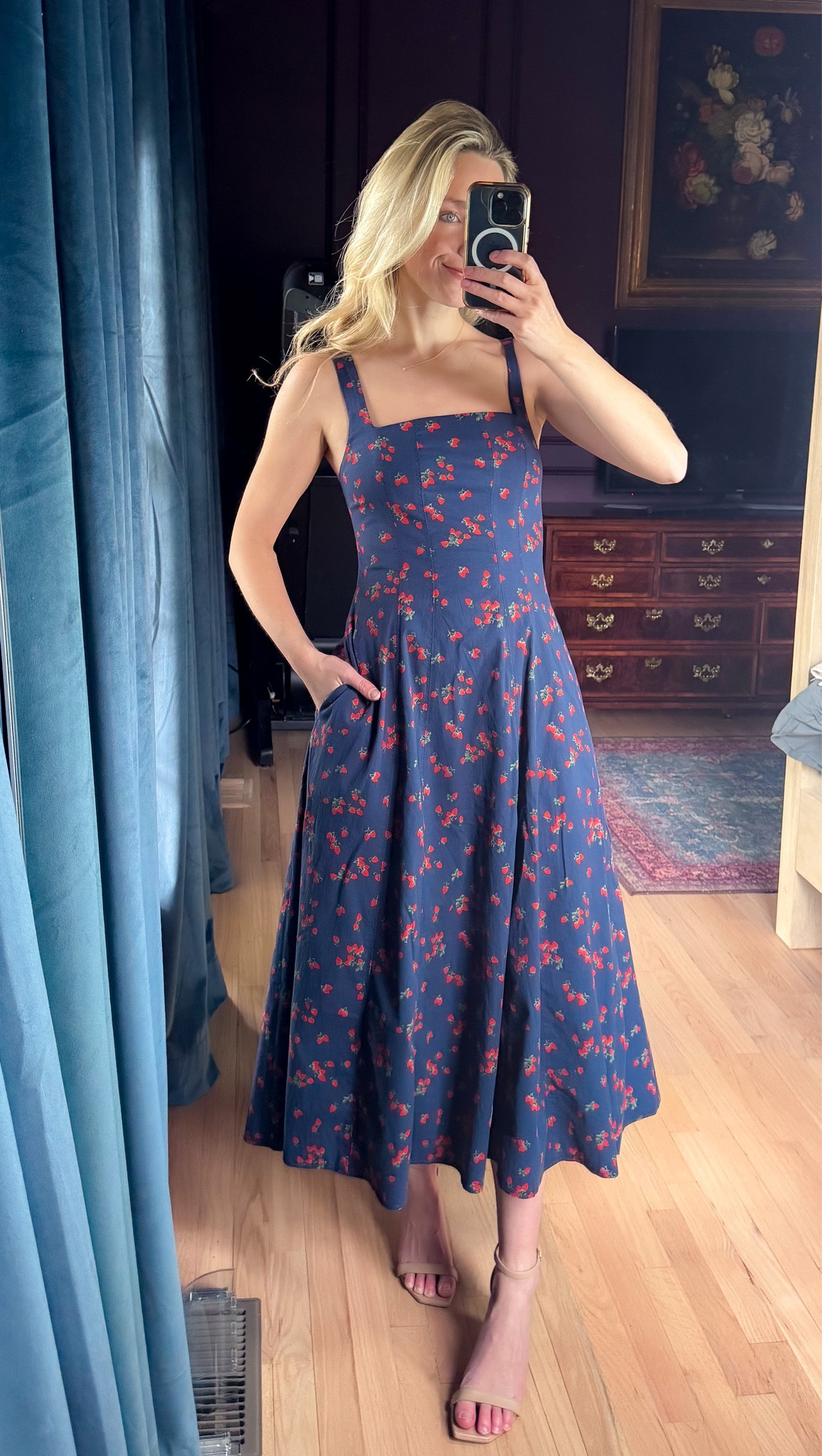Love this abercrombie midi dress dresses abercrombie dress navy dress sundress 

 #LTKgrwm #LTKootd #LTKMidsize