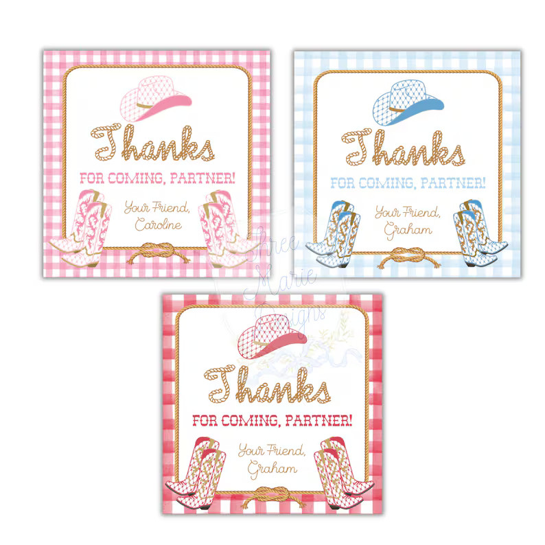 Printable Rodeo Favor Tag Rodeo Party Favor Rodeo Gift Tag Pink Rodeo Red Rodeo First Rodeo Secon... | Etsy (US)