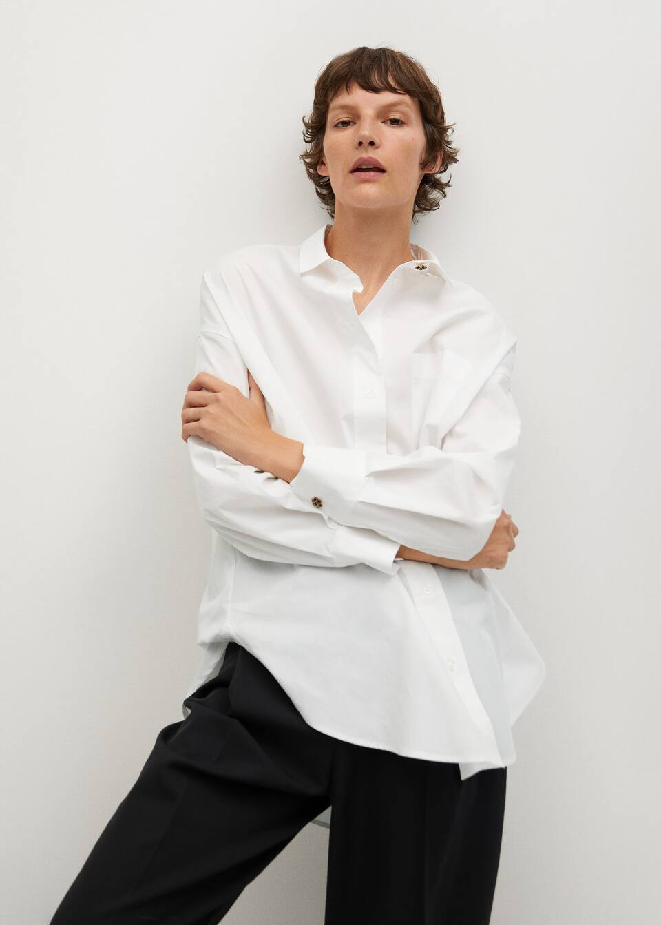 Cotton shirt with jewel buttons | MANGO (UK)