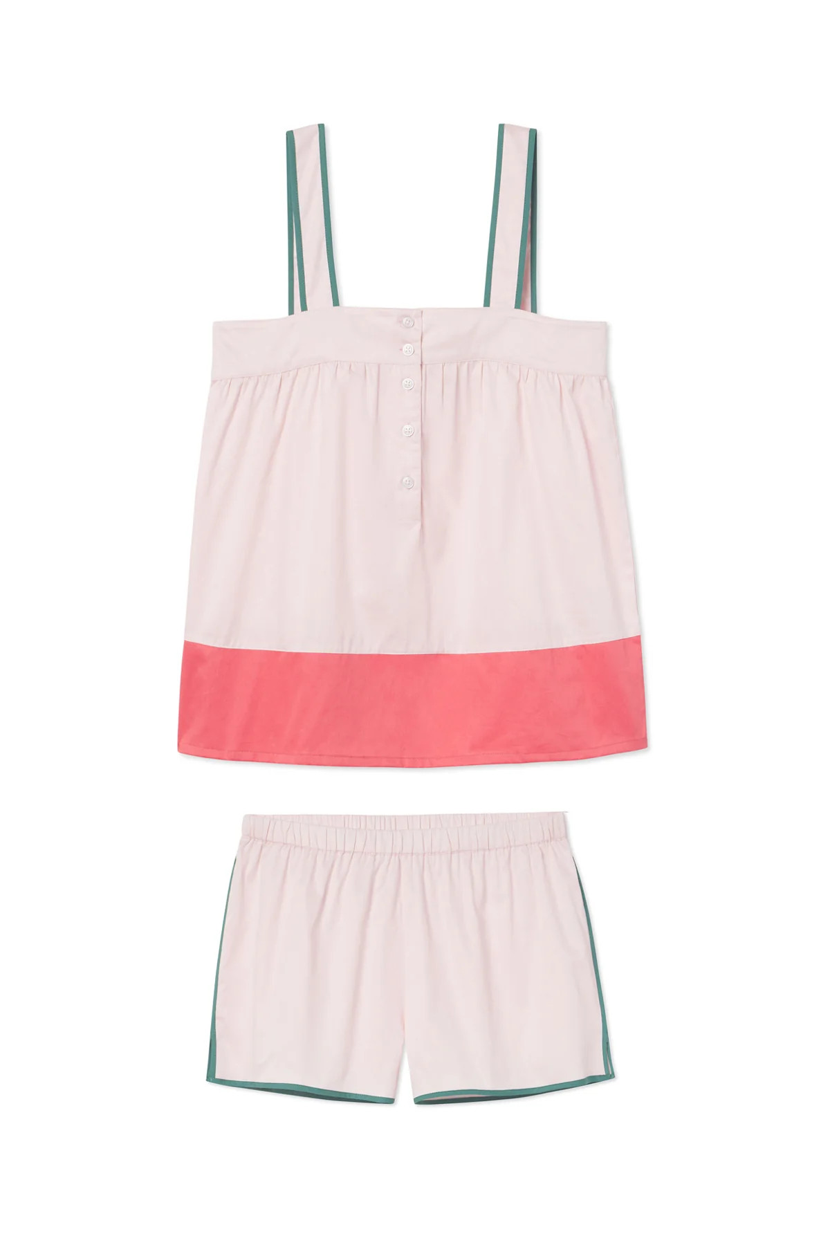 Colorblock Tank Set in Guava | Lake Pajamas
