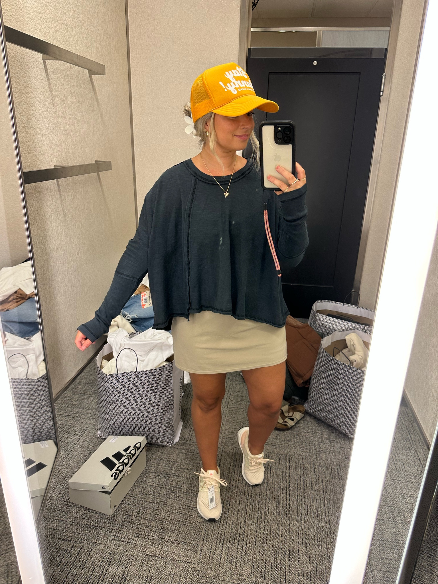 Nordstrom anniversary sale free people long sleeve with thumb holes wearing size small. Adidas shoes half size down in 5.5. 

#LTKxNSale #LTKsalealert #LTKSeasonal
