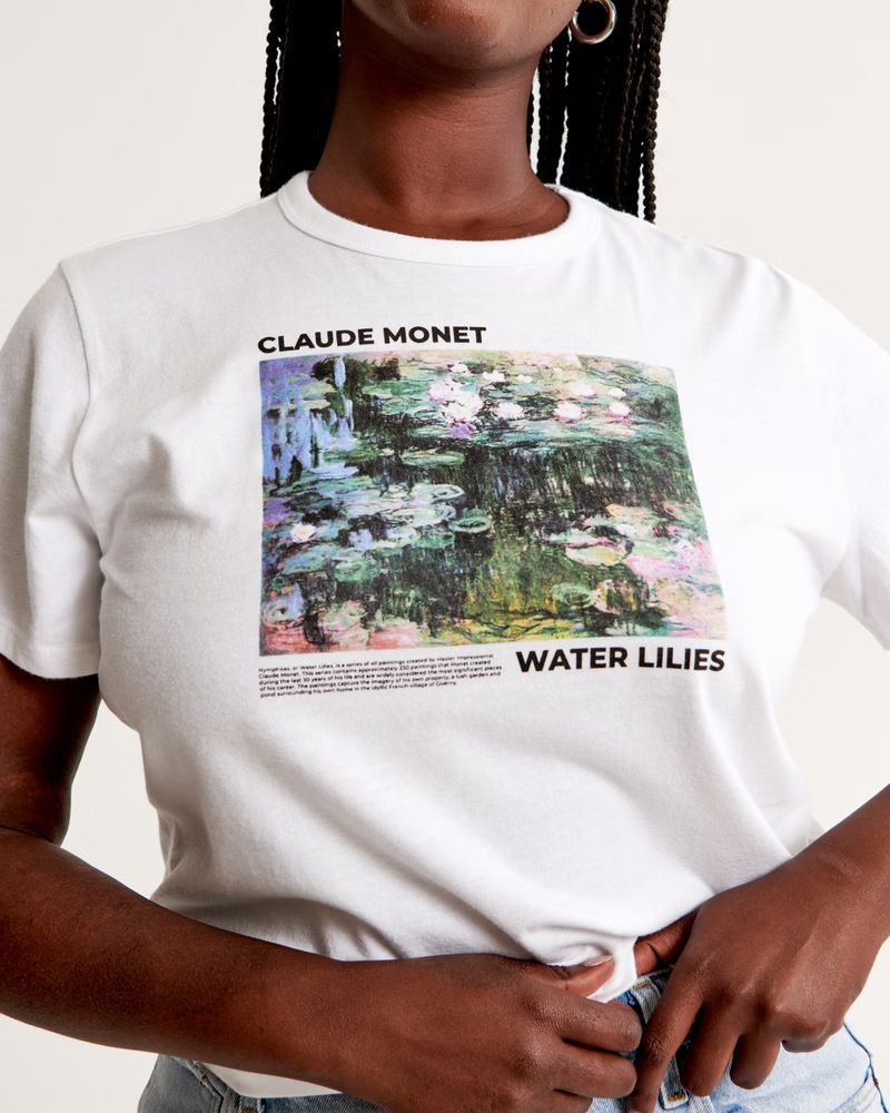 Short-Sleeve Monet Graphic Skimming Tee | Abercrombie & Fitch (US)