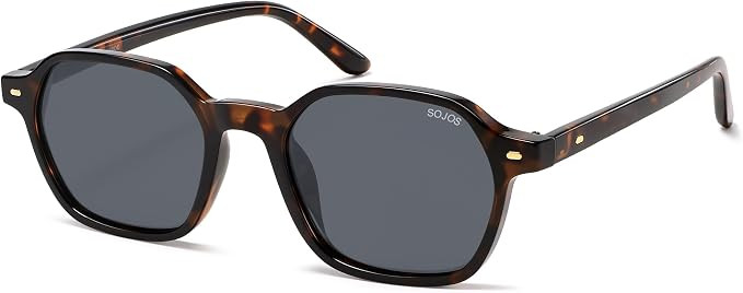 SOJOS Retro Square Polarized Sunglasses Womens Men SJ2674 | Trendy 70s Thin Slim Shades Sunnies F... | Amazon (US)