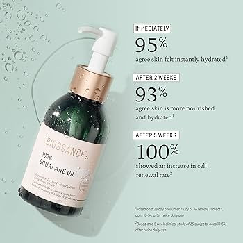 BIOSSANCE 100% Squalane Oil - Sustainable, Vegan Face Oil & Body Oil - Hydrating, Fast-Absorbing ... | Amazon (US)