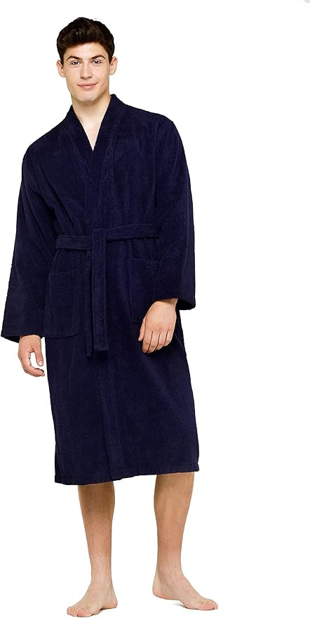 Terry Cloth Robes for Women and Men 100% Turkish Cotton Kimono Womens Robe Mens Bathrobe | White ... | Amazon (US)