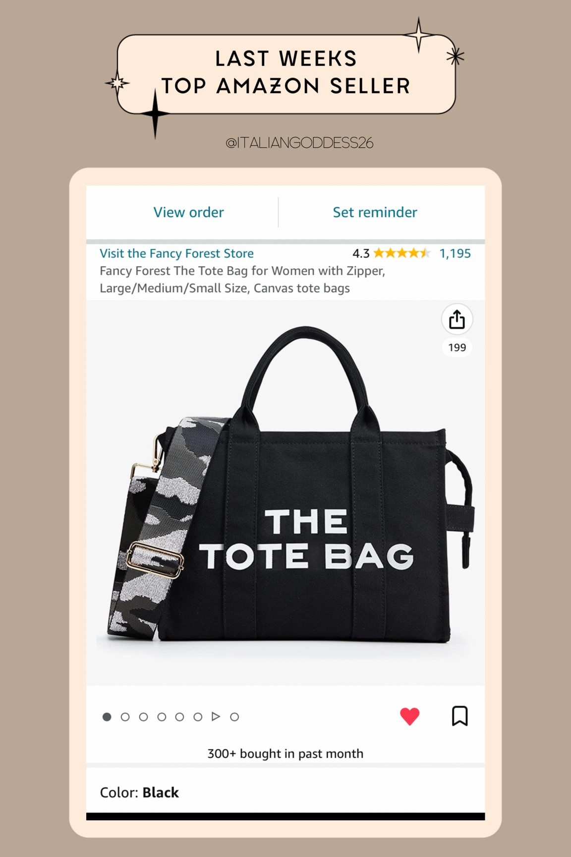 last weeks top Amazon seller! THE Tote Bag dupe! 

#LTKFind #LTKitbag #LTKstyletip #LTKtravel #LTKunder50 #LTKunder100 