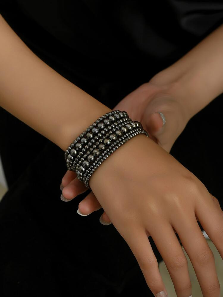 7pcs Beaded Set For Women, Fashionable And Charismatic Jewelry | SHEIN