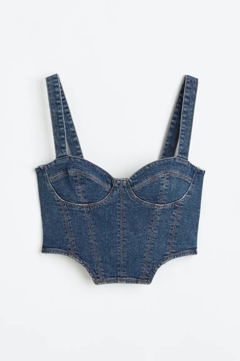 Cropped bustier | H&M (DE, AT, CH, NL, FI)