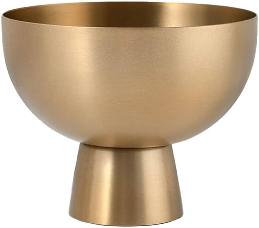 Serene Spaces Living Small Gold Pedestal Bowl, Decorative Compote Bowl Vase for Centerpiece, Meta... | Amazon (US)