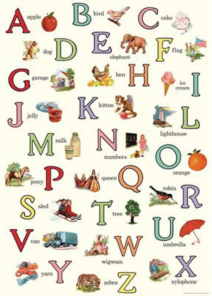 Cavallini Decorative Paper - Vintage Alphabet 20"x28" Sheet | Amazon (US)