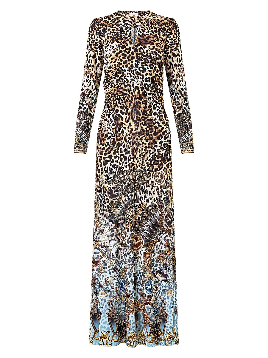 Camilla Women's Fiesta Siesta Repeat Gathered Jersey Maxi Dress - Fiesta Siesta Repeat - Size Large | Saks Fifth Avenue